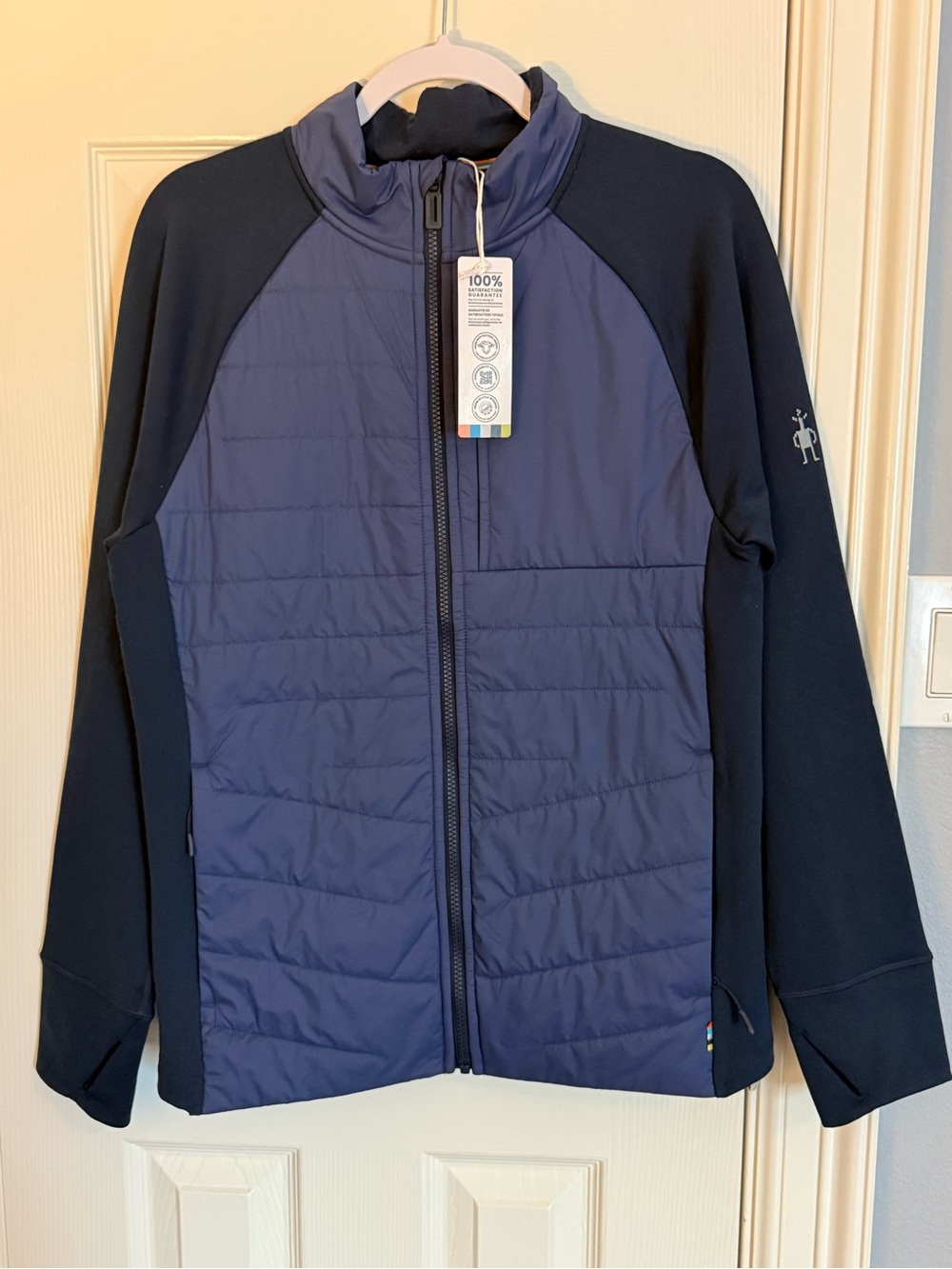 Smartwool Men's Navy Blue Quilted Jacket with Color-Trim